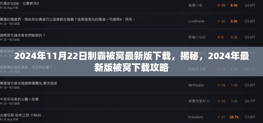 揭秘，2024年最新版被窝下载攻略与制霸被窝应用下载