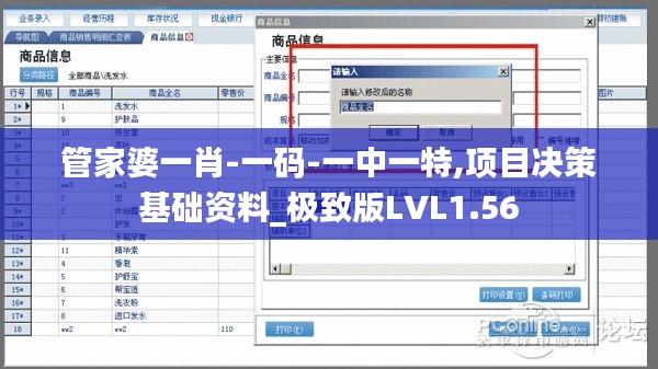 管家婆一肖-一码-一中一特,项目决策基础资料_极致版LVL1.56