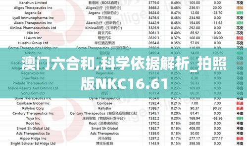 澳门六合和,科学依据解析_拍照版NKC16.61