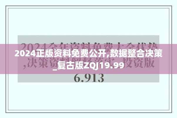 2024正版资料免费公开,数据整合决策_复古版ZQJ19.99