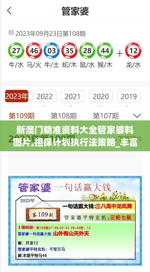 新澳门精准资料大全管家婆料图片,担保计划执行法策略_丰富版ATV5.95