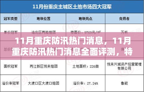 11月重庆防汛热门消息全面解析，特性、体验、竞品对比及用户群体深度探讨