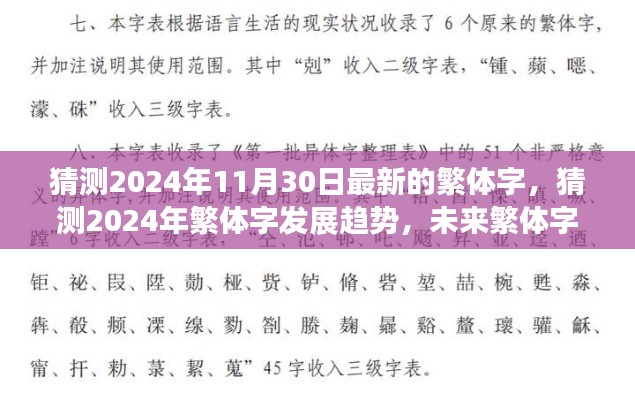 2024年繁体字发展趋势及未来走向探析，猜测与探析繁体字的未来演变