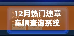12月热门违章车辆查询系统详解与评测