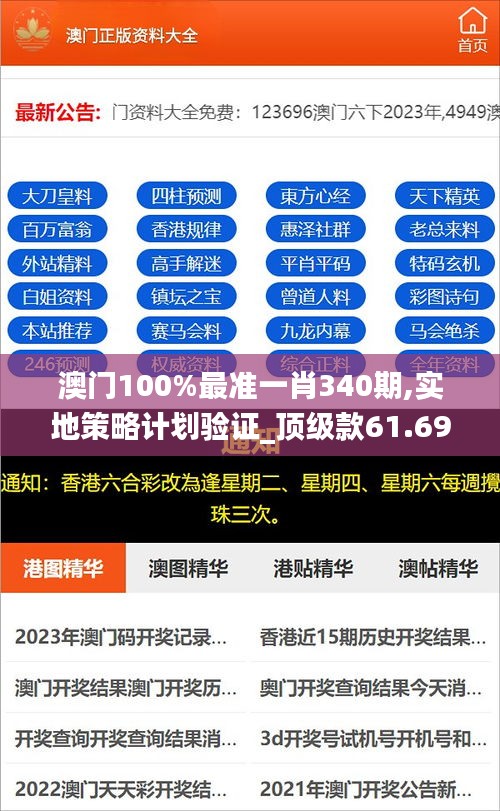 澳门100%最准一肖340期,实地策略计划验证_顶级款61.694-1