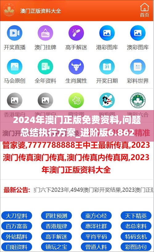 2024年澳门正版免费资料,问题总结执行方案_进阶版6.862