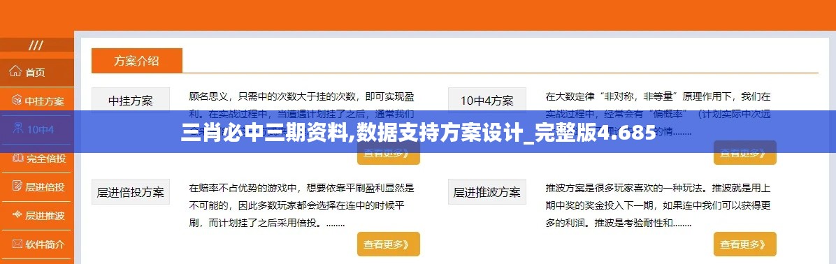 三肖必中三期资料,数据支持方案设计_完整版4.685