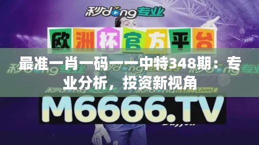 最准一肖一码一一中特348期：专业分析，投资新视角