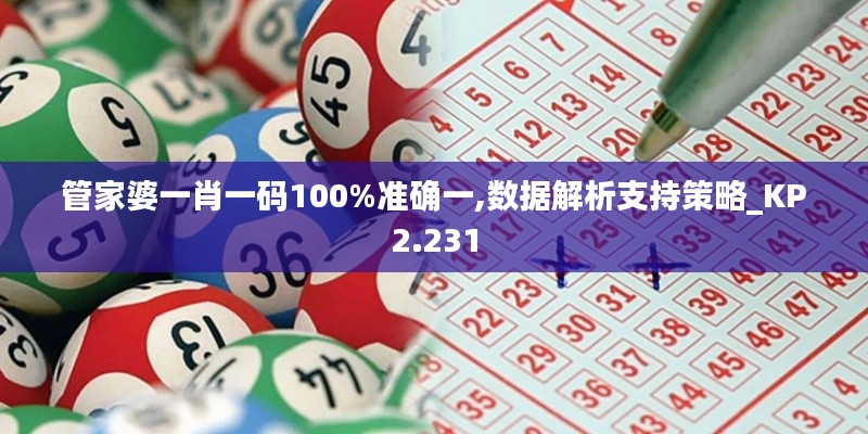 管家婆一肖一码100%准确一,数据解析支持策略_KP2.231