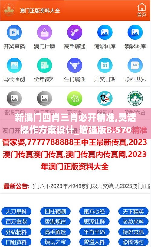 新澳门四肖三肖必开精准,灵活操作方案设计_增强版8.570